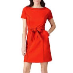 Boden Red Pointe Shift Dress Size 4